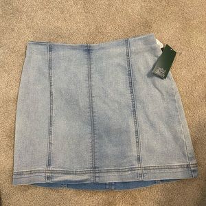 Zip up jean skirt